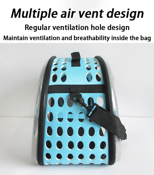Pawsh Comfort™ Portable Transparent Capsule Cat Carrier Shoulder Bag – Breathable Outdoor Travel Handbag for Puppies & Kittens - Image 10