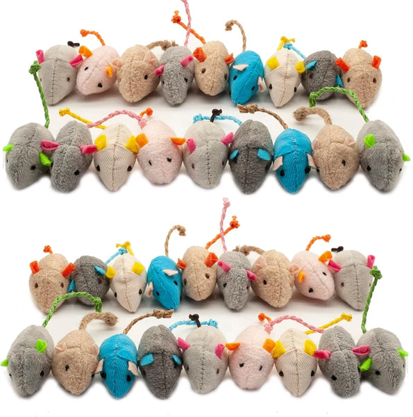 3/200pcs Rattle Cat Mouse Toys Also Prefilled Catnip Faux Fur Cat Mice Toys Interactive Cat Game Catnip Toys for Indoor Cats toy - Image 5