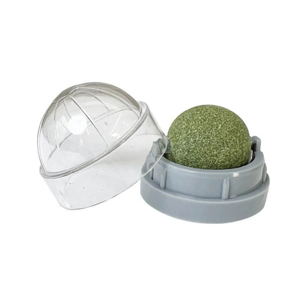 The Catnip Cat Wall Stick-on Ball Toy Scratchers Treats Healthy Natural Removes Balls to Promote Digestion Cat Grass Snack - Image 5