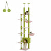 Pawsh Comfort™ Adjustable Floor-to-Ceiling Cat Tree (230–252cm) – Tall Cat Tower with Condo, Hammock, Hanging Ball & 5 Scratching Posts - Image 3