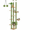 Pawsh Comfort™ Adjustable Floor-to-Ceiling Cat Tree (230–252cm) – Tall Cat Tower with Condo, Hammock, Hanging Ball & 5 Scratching Posts - Image 6