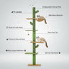 Pawsh Comfort™ 5-Tier Floor-to-Ceiling Cactus Cat Tree – Tall Indoor Climbing Tower with Scratching Post, Hammock & Dangling Ball - Image 5