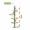 Pawsh Comfort™ 5-Tier Floor-to-Ceiling Cactus Cat Tree – Tall Indoor Climbing Tower with Scratching Post, Hammock & Dangling Ball - Image 6