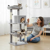 Pawsh Comfort™ 5-Level Cat Tree Tower – Sturdy Metal Frame with Condo, Hammock, Scratching Posts & Large Top Perch for Indoor Cats - Image 13