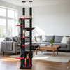 Pawsh Comfort™ Adjustable Floor-to-Ceiling Cat Tree (230–252cm) – Tall Cat Tower with Condo, Hammock, Hanging Ball & 5 Scratching Posts - Image 9