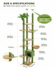 Pawsh Comfort™ Adjustable Floor-to-Ceiling Cactus Cat Tree – Tall Indoor Cat Tower with Condo, Hammock & Scratching Posts - Image 4