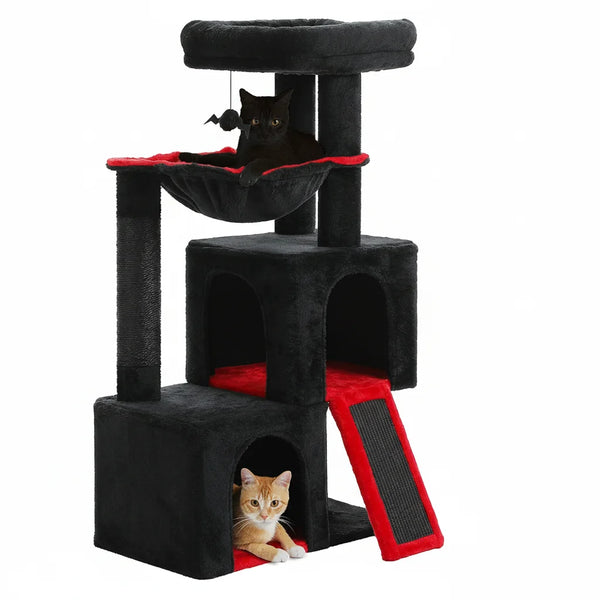 Pawsh Comfort Large Cat Tree – Multi‑Level Indoor Tower with 2 Condos, Sisal Posts & Ramp - Image 2