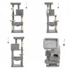 Pawsh Comfort™ 5-Level Cat Tree Tower – Sturdy Metal Frame with Condo, Hammock, Scratching Posts & Large Top Perch for Indoor Cats - Image 12