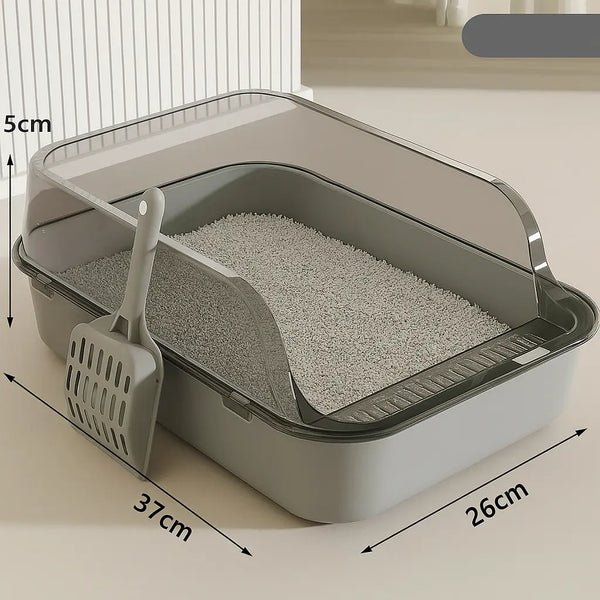 Pawsh Market™ Semi-Enclosed Cat Litter Box – Compact, Easy Clean, Low Dust Design for Cats - Image 8